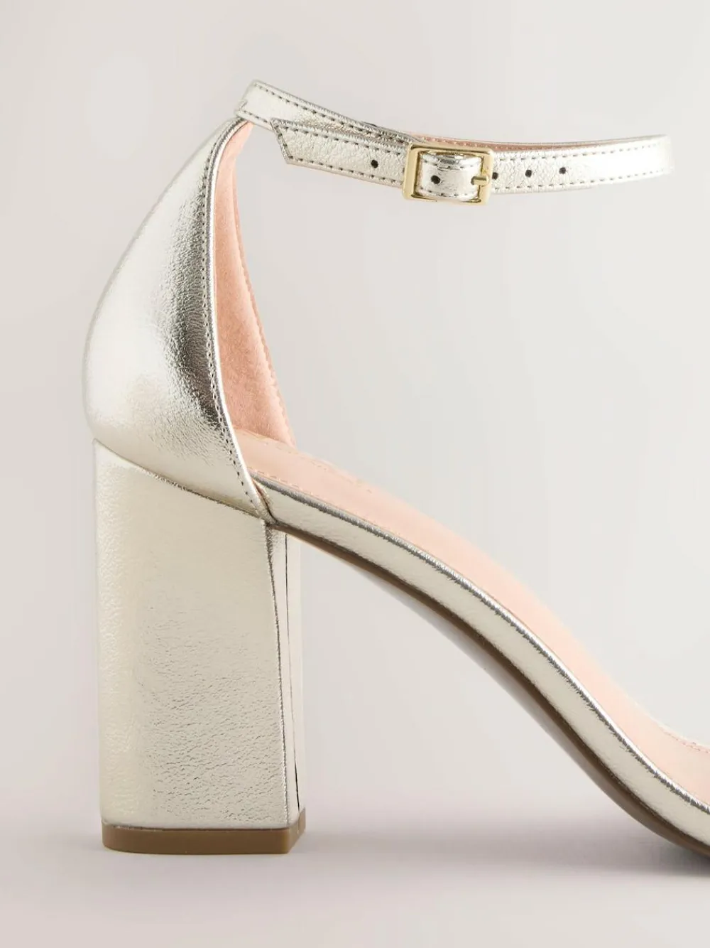 Online Next Gold Standard/Wide Fit Block Heel Sandals