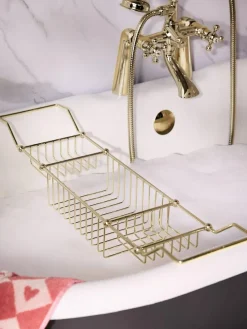 Next Gold Wire Storage Bath Tray^ Bathroom Accessories