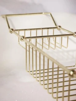 Next Gold Wire Storage Bath Tray^ Bathroom Accessories