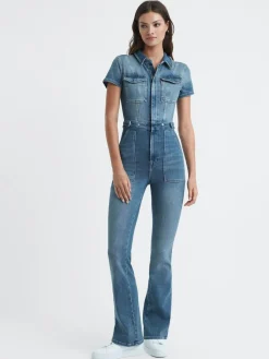 Good American Denim Bootcut Jumpsuit^Women Jumpsuits & Playsuits