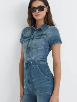 Good American Denim Bootcut Jumpsuit^Women Jumpsuits & Playsuits