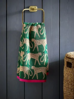 New Next Green 100% Cotton Cheetah Towel
