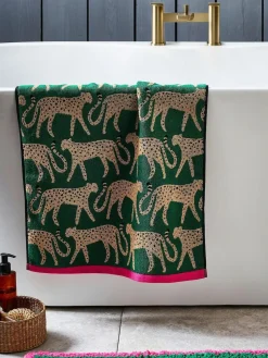 New Next Green 100% Cotton Cheetah Towel