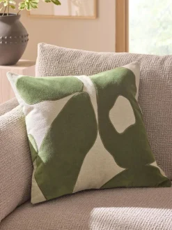 Clearance Next 50 x 50cm Abstract Cushion Green