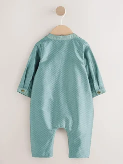 New Next Baby Occasion Romper (0mths-2yrs) Green