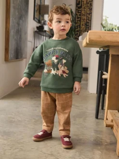 Next Green/ Brown Dog Single Sweatshirt and Joggers Set (3mths-7yrs)^BOY Baby Boys|Baby Boys