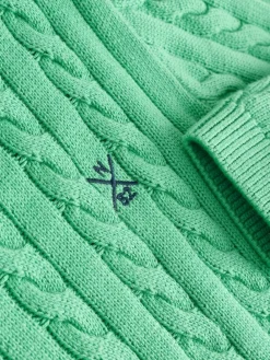 Clearance Next Green Cable Knit Crew Neck Jumper (3-16yrs)
