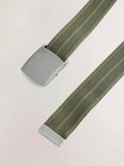 Outlet Next Green Canvas Reversible Belt