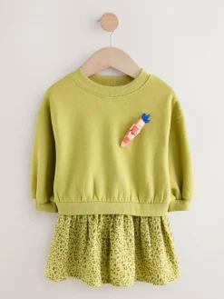 Next Mesh Skirt Sweat Dress (3mths-7yrs)^ Dresses|Dresses