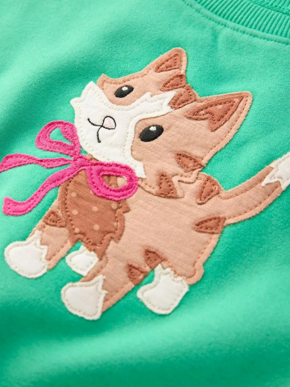 Next Green Cat Crew Neck Sweatshirt (3mths-7yrs)^ Sweatshirts & Hoodies|Sweatshirts & Hoodies