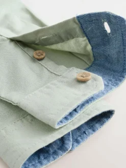 Outlet Next Green Character Long Sleeve Long Sleeve Oxford Shirt (3mths-7yrs)