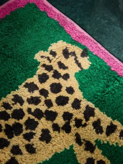 Next Green Cheetah Animal Print Shower Mat^ Towels & Bathmats