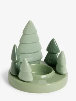 Online Next Green Christmas Tree Tea Light Holder