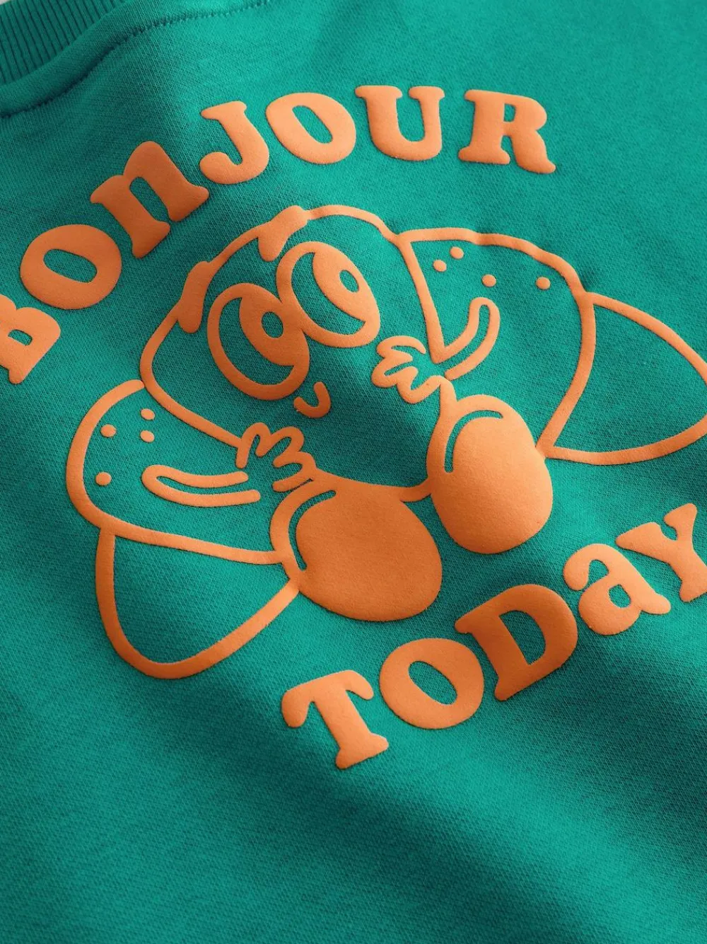 Next Green Croissant Single Sweatshirt And Stripe Joggers Set (3mths-7yrs)^BOY Cosy Club|Sweatshirts & Hoodies