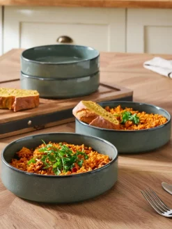 Clearance Next Green Dalton Set of 4 Pasta Bowls