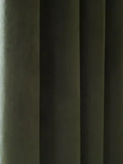 Online Next Green Dark Matte Velvet Blackout/Thermal Curtains