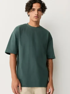 Hot Next Green Dark Relaxed Fit Heavyweight T-Shirt