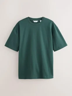 Hot Next Green Dark Relaxed Fit Heavyweight T-Shirt