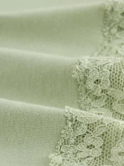 Sale Next Green Ditsy Floral Full Brief Cotton Lace Knickers 4 Pack