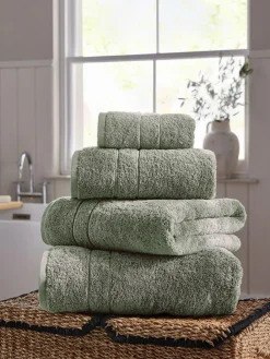 Next Green Egyptian Cotton Luxe Heavy Weight Towel^ Towels & Bathmats