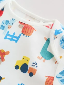 Outlet Next Green Farm 5 Pack Short Sleeve Baby Bodysuits