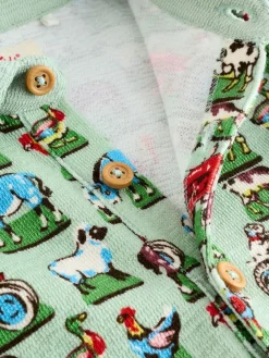 Sale Next 100% Cotton Cath Kidston Romper Green Farm Collared