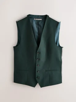 Next Green Flannel Suit Waistcoat^ Vests