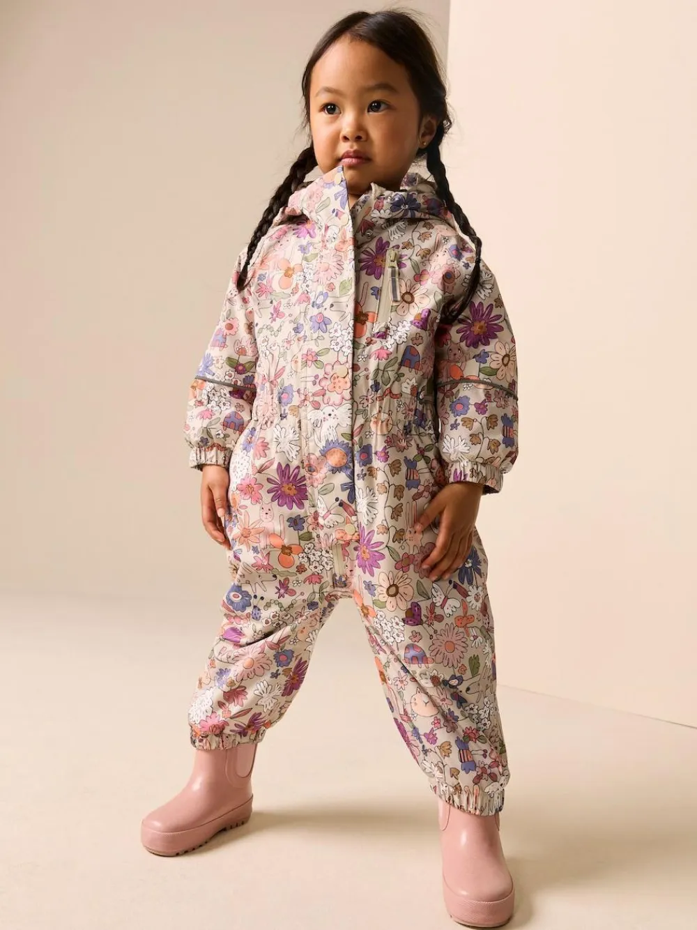 Sale Next Green Floral Character Waterproof Snowsuit (6mths-7yrs)