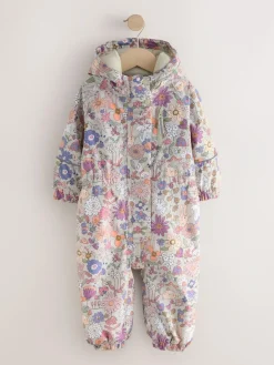 Sale Next Green Floral Character Waterproof Snowsuit (6mths-7yrs)
