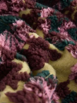 Next Jacquard Teddy Borg Quarter Zip Fleece Sweatshirt^Women Loungewear|Coats & Jackets