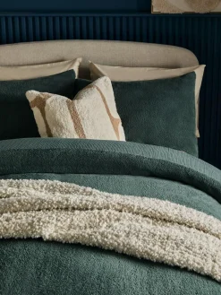 Next Fleece Crinkle Muslin Duvet Cover and Pillowcase Set^ Bedsets & Duvet Covers