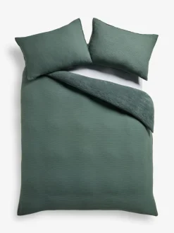 Next Fleece Crinkle Muslin Duvet Cover and Pillowcase Set^ Bedsets & Duvet Covers