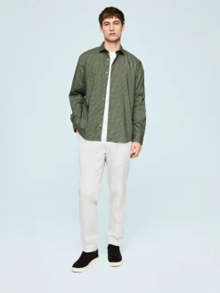 Outlet Next Regular Fit N.Premium Long Sleeve Soft Touch Smart Shirt Green Gingham