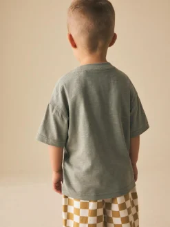 New Next Green Giraffe Short Sleeve Appliqué T-Shirt (3mths-7yrs)