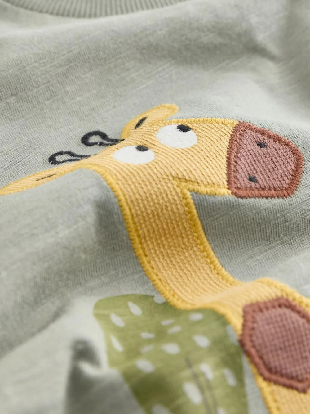 New Next Green Giraffe Short Sleeve Appliqué T-Shirt (3mths-7yrs)