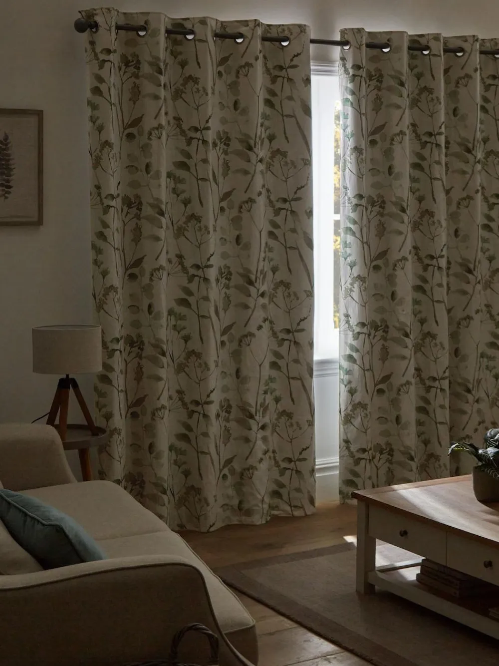 Next Isla Floral Print Blackout/Thermal Eyelet Curtains^ Curtains & Blinds