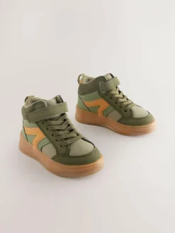 Next Touch Fastening Elastic Lace Hi Top Trainers^BOY Baby Boots|Boots