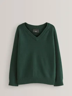 Clearance Next Green Knitted V-Neck School Jumper (3-16yrs)