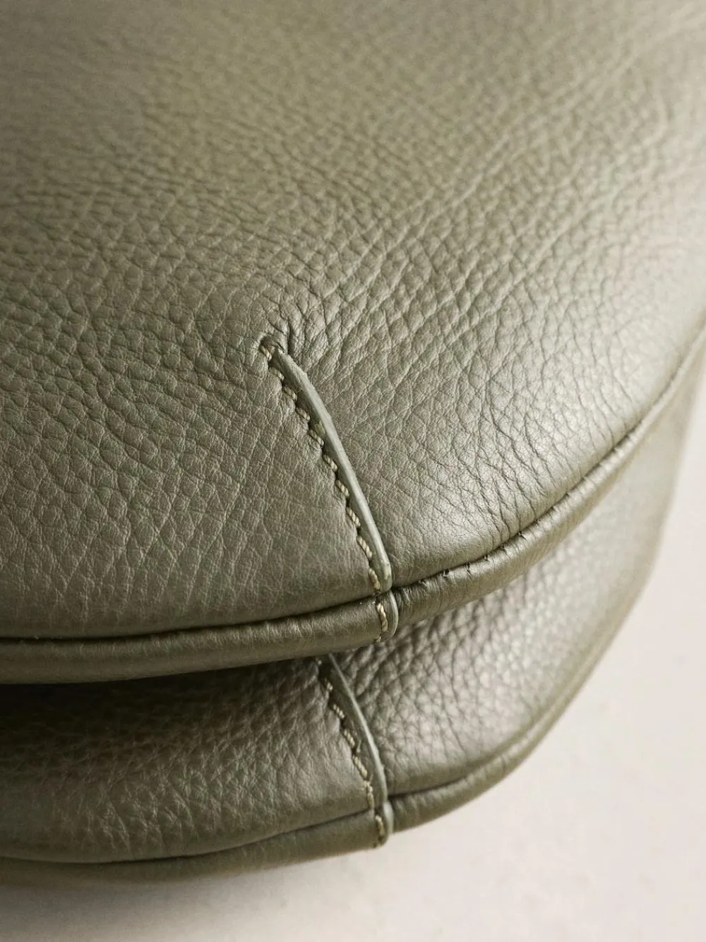 New Next Leather Scoop Cross-Body Bag Green