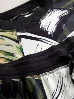 Next Green Leaves Cosy Long Sleeve Pyjamas^Women Pyjamas|All Night & Lounge