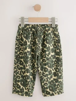 Hot Next Green Leopard Print Printed Pull On Wide Trousers (3mths-7yrs)