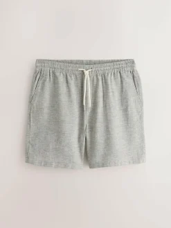 Clearance Next Linen Blend Elasticated Waist Shorts Green