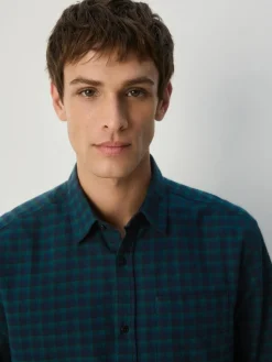 Next Green Long Sleeve Check Shirt^ Shirts