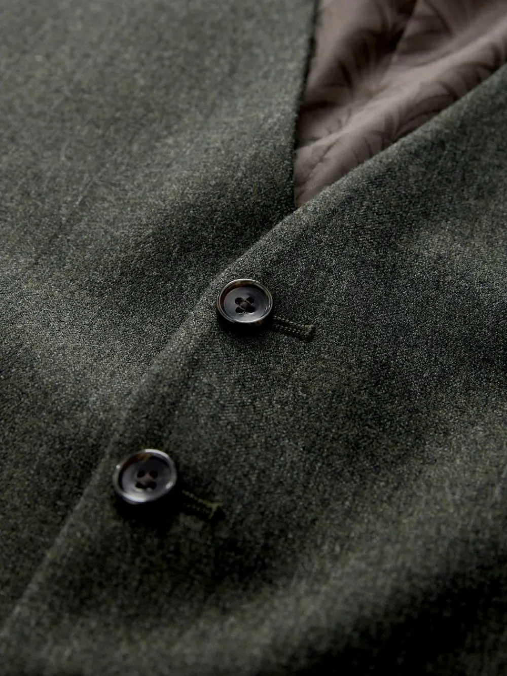 Hot Next Merino Wool Blend Suit Waistcoat Green