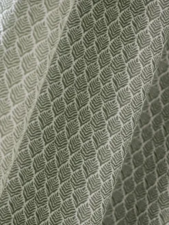 Next Green Mini Leaf Jacquard Eyelet Lined Curtains^ Curtains & Blinds