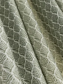 Next Green Mini Leaf Jacquard Pencil Pleat Lined Curtains^ Curtains & Blinds