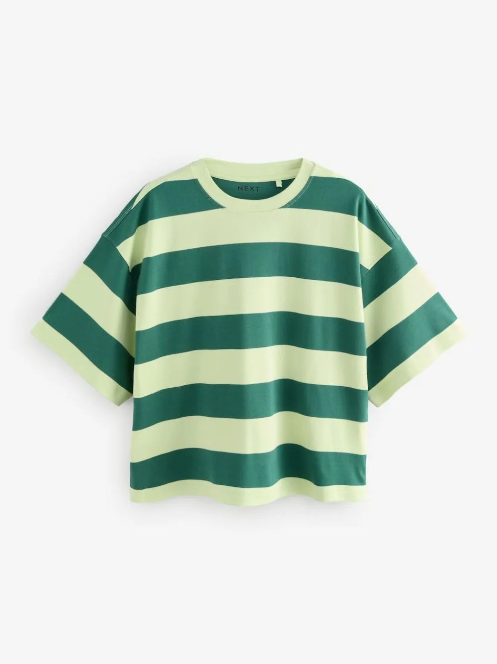 Next Green Monochrome Oversized Relaxed Fit Boxy Heavyweight Crew Neck T-Shirt^Women Nightwear|Tops & T-Shirts