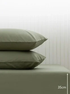 Next Green Olive Cotton Rich Deep Fitted Bed Sheet^ Bedsheets & Pillow Cases