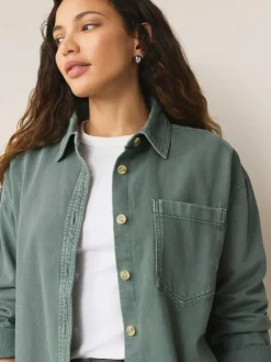 Clearance Next Green Oversize Denim Shirt