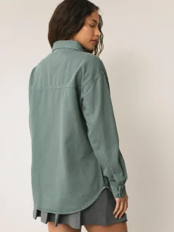 Clearance Next Green Oversize Denim Shirt